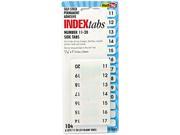 Redi Tag 31002 Side Mount Self Stick Plastic Index Tabs Nos 11 20 1in White 104 Pack