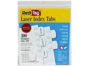 Redi Tag 33117 Laser Printable Index Tabs 1 1 8 Inch White 100 Pack