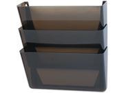 Rubbermaid 47021ROS Stak A File Three Pocket Wall File Letter Smoke