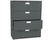 HON 694LS 600 Series Four Drawer Lateral File 42w x19 1 4d Charcoal