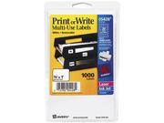 Avery 05428 Print or Write Removable Multi Use Labels 3 4 x 1 White 1000 Pack