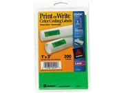Avery 05494 Print or Write Removable Color Coding Laser Labels 1 x 3 Neon Green 200 Pack
