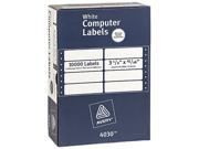 Avery 4030 Dot Matrix Printer Address Labels 2 Across 15 16 x 3 1 2 10000 Box