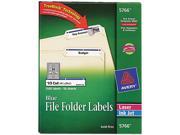 Avery 5766 Self Adhesive Laser Inkjet File Folder Labels Blue Border 1500 Box