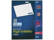 Avery 5980 High Visibility Laser Labels 1 x 2 5 8 Pastel Blue 750 Pack