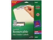 Avery 6466 Removable Filing Labels for Inkjet Laser 2 3 x 3 7 16 Assorted 750 Pack