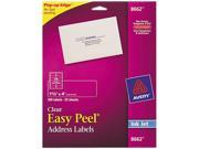 Avery 8662 Easy Peel Inkjet Mailing Labels 1 1 3 x 4 Clear 350 Pack