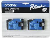 Brother TC 10 TC Tape Cartridges for P Touch Labelers 1 2w Black on Clear 2 Pack