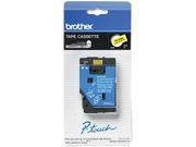 Brother TC 7001 TC Tape Cartridge for P Touch Labelers 1 2w Black on Yellow