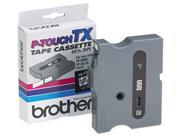 Brother TX1311 TX Tape Cartridge for PT 8000 PT PC PT 30 35 1 2w Black on Clear