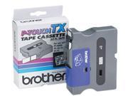 Brother TX 1411 TX Tape Cartridge for PT 8000 PT PC PT 30 35 3 4w Black on Clear