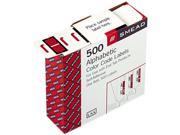 Smead 67080 A Z Color Coded Bar Style End Tab Labels Letter J Red 500 Roll