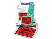 Quality Park 46895 Full Print Self Adhesive Packing List Envelope Orange 5 1 2 x 4 1 2 100 Box