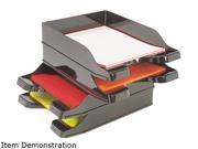 Deflecto 63904 docutray(r) multidirectional stacking tray, 2 pk