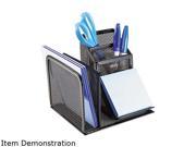 Rolodex 22171 Wire Mesh Desk Organizer with Pencil Storage 5 3 4 x 5 1 8 x 5 1 8 Black