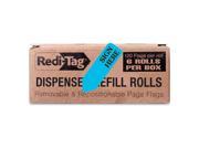 Redi Tag 91003 Message Right Arrow Flag Refills Sign Here Blue 6 Rolls of 120 Flags