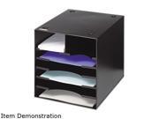 Safco 3111BL Steel Desktop Sorter Seven Compartments Steel 12 x 12 x 11 Black