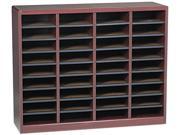 Safco 9321MH Wood Fiberboard E Z Stor Sorter 36 Sections 40 x 11 3 4 x 32 1 2 Mahogany