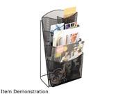 Safco Onyx Mesh Counter Displaym 4 Compartments 9 3 4w x 6 1 2d x 18h Black