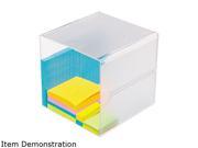 deflect o 350401 Desk Cube Clear Plastic 6 x 6 x 6