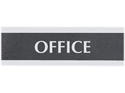 Headline Sign 4762 Century Series Office Sign Office 9 x 3 Black Silver