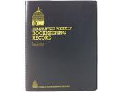 Dome 600 Bookkeeping Record Black Vinyl Cover 128 Pages 8 1 2 x 11 Pages