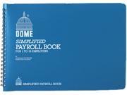 Dome 710 Simplified Payroll Record Light Blue Vinyl Cover 7 1 2 x 10 1 2 Pages