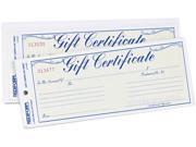 Gift Certificates w Envelopes 8 1 2w x 3 2 3h Blue Border 25 Pack