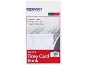 Rediform 4K409 Employee Time Card Weekly 4 1 4 x 7 100 Pad