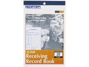 Rediform 2L260 Receiving Record Book 5 1 2 x 7 7 8 Three Part Carbonless 50 Sets Book