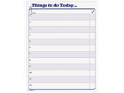 Tops 2170 Things To Do Today Daily Agenda Pad 8 1 2 x 11 100 Forms