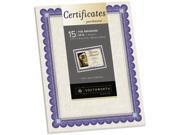 Foil Enhanced Parchment Certificates Ivory w Silver 24 lb 8.5 x 11 15 Pk