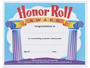 Honor Roll Award Certificates 8 1 2 x 11 30 Pack