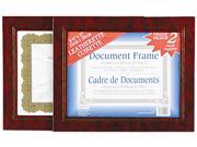 Nu Dell 21200 Leatherette Document Frame 8 1 2 x 11 Burgundy Pack of Two