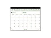 AT A GLANCE GG2500 00 Recycled Two Color Desk Pad Calendar Green and Brown 22 x 17