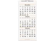 AT A GLANCE SW115 28 Recycled Three Month Reference Wall Calendar Rust and Gray 12 1 4 x 27