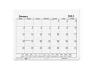 House of Doolittle 126 One Color Dated Monthly Desk Pad Calendar Refill 22w x 17h