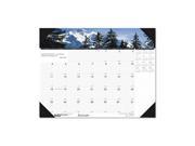House of Doolittle 1766 Mountains of the World Photographic Monthly Desk Pad Calendar 18 1 2 x 13