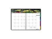House of Doolittle 2646 32 Gardens of the World Ruled Monthly Planner 7 x 10 Black