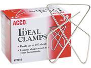 Acco 72610 Ideal Clamps Steel Wire Large 2 5 8 Silver 12 Box