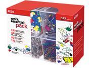 Acco 76233 Club Clip Pack 80 Ideal 45 Binder 350 Jumbo Paper Clips 150 Push Pins