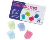 Advantus 75307 Fabric Panel Wall Clips Standard Size Assorted Cool Colors 20 Pack