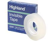 Highland 6200121296 Invisible Permanent Mending Tape 1 2 x 1296 1 Core Clear