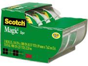 Scotch 3105 Magic Office Tape Refillable Dispenser 3 4 x 300 3 Box
