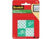 Scotch 111 Precut Foam Mounting 1 Squares Double Sided Permanent 16 Squares Pack