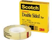 Scotch 66512900 665 Double Sided Office Tape 1 2 x 900 1 Core Clear