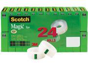 Scotch 810K24 Magic Office Tape Value Pack 3 4 x 1000 1 Core Clear