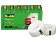 Scotch 810K6 Magic Tape Refill 3 4 x 1000 6 Pack