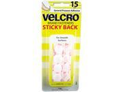 Velcro 90069 Sticky Back Hook and Loop Dot Fasteners on Strips 5 8 dia. Black 15 Sets Pack