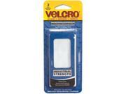 Velcro 90200 Industrial Strength Sticky Back Hook and Loop Fastener Strips 4 x 2 White